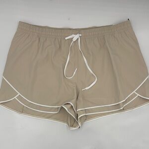 CALIA Drawstring Step Up Short in Khaki Sand